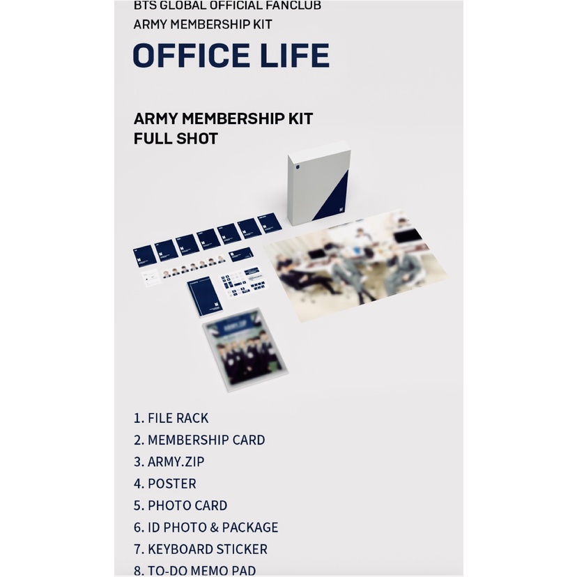 BTS 8th ARMY Membership Kit Bulletproof 8th Membership Gift